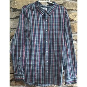 Men’s Duluth Trading Co Untucked Relaxed Fit Button Down Plaid Shirt Size 2XL